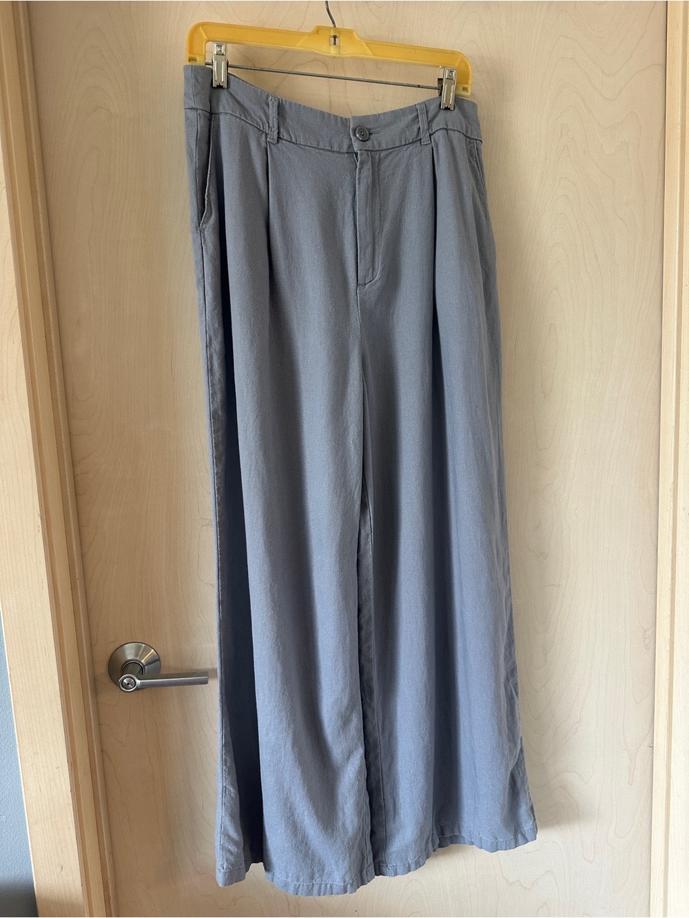 Rewash Linen Sz 30 Gray Wide Leg Pleated Trouser Pant Women’s